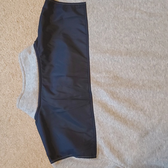 Soft Nautica Quarter Zip, Grey and Navy (Inside Collar, Logo, Panel on Back) - Picture 9 of 9